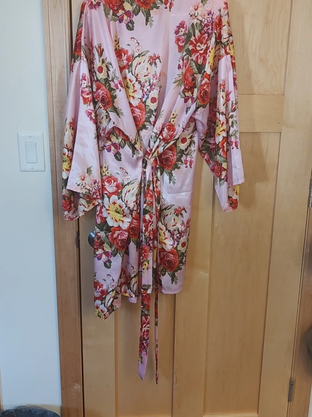 Floral Satin Robe - Picture 3 of 3